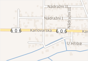 Karlovarská v obci Tuchlovice - mapa ulice