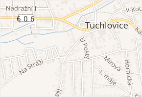 Ke Stráži v obci Tuchlovice - mapa ulice