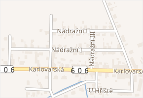 Nádražní I v obci Tuchlovice - mapa ulice