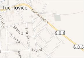 Osvobození v obci Tuchlovice - mapa ulice