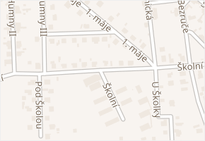 Školní v obci Tuchlovice - mapa ulice