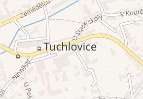 Tuchlovice v obci Tuchlovice - mapa části obce