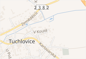 V Koutě v obci Tuchlovice - mapa ulice