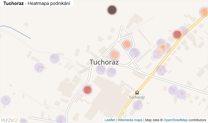 Mapa Tuchoraz - Firmy v části obce.