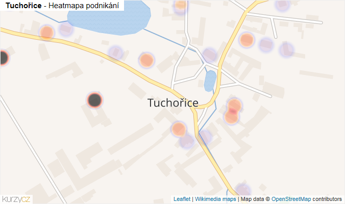 Mapa Tuchořice - Firmy v části obce.