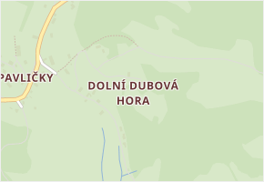 Dolní Dubová Hora v obci Tuhaň - mapa části obce