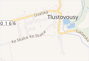 Ke Skalce v obci Tuklaty - mapa ulice