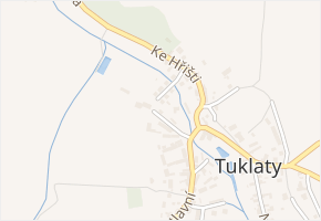 Ke Školce v obci Tuklaty - mapa ulice