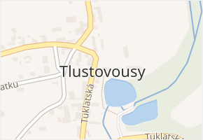 Tlustovousy v obci Tuklaty - mapa části obce