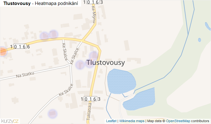 Mapa Tlustovousy - Firmy v části obce.