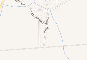 Topolová v obci Tuklaty - mapa ulice