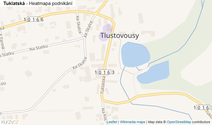 Mapa Tuklatská - Firmy v ulici.