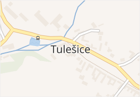 Tulešice v obci Tulešice - mapa části obce