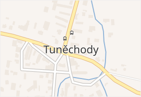 Tuněchody v obci Tuněchody - mapa části obce