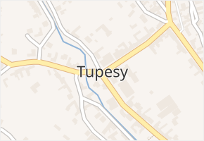 Tupesy v obci Tupesy - mapa části obce