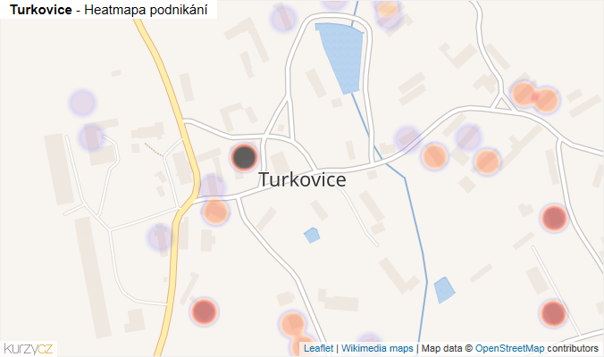 Mapa Turkovice - Firmy v části obce.