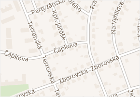 Čapkova v obci Turnov - mapa ulice