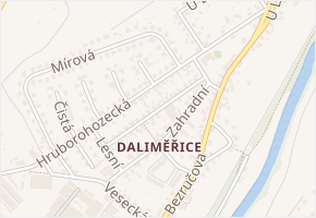 Daliměřická v obci Turnov - mapa ulice