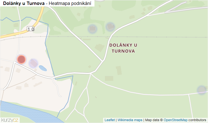 Mapa Dolánky u Turnova - Firmy v části obce.