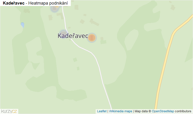 Mapa Kadeřavec - Firmy v části obce.