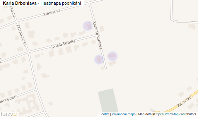 Mapa Karla Drbohlava - Firmy v ulici.