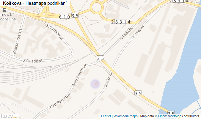 Mapa Koškova - Firmy v ulici.