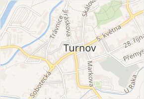 Na Piavě v obci Turnov - mapa ulice