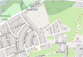 Nad Šetřilovskem v obci Turnov - mapa ulice