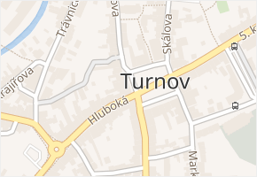 Turnov v obci Turnov - mapa části obce