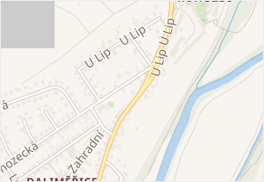 U Lip v obci Turnov - mapa ulice