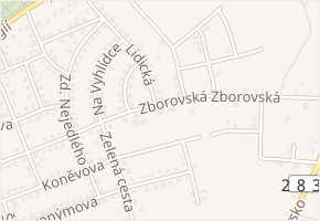 Zborovská v obci Turnov - mapa ulice