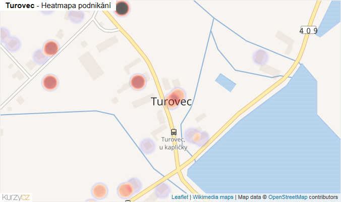 Mapa Turovec - Firmy v části obce.