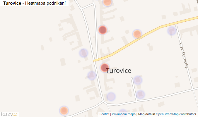 Mapa Turovice - Firmy v části obce.