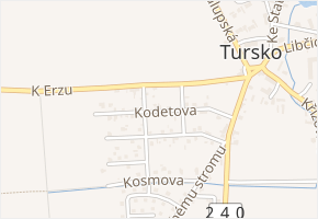 Kodetova v obci Tursko - mapa ulice