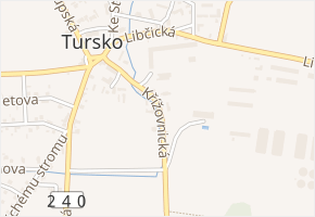 Křížovnická v obci Tursko - mapa ulice