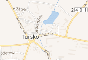 U Potoka v obci Tursko - mapa ulice