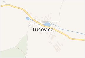 Tušovice v obci Tušovice - mapa části obce