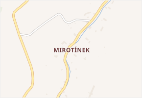 Mirotínek v obci Tvrdkov - mapa části obce