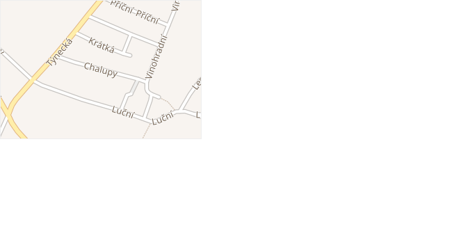 Chalupy v obci Tvrdonice - mapa ulice
