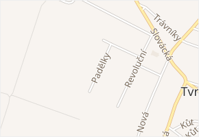 Padělky v obci Tvrdonice - mapa ulice