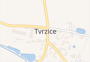 Tvrzice v obci Tvrzice - mapa části obce