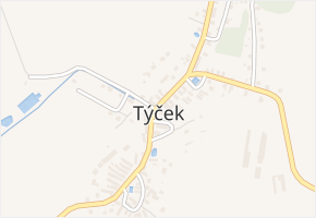 Týček v obci Týček - mapa části obce