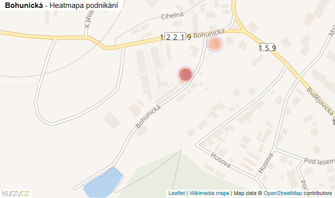 Mapa Bohunická - Firmy v ulici.