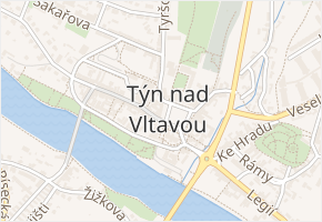 Dusíkova strouha v obci Týn nad Vltavou - mapa ulice