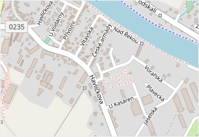 Hněvkovická v obci Týn nad Vltavou - mapa ulice