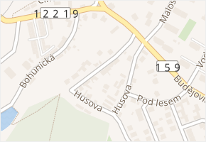 Husova v obci Týn nad Vltavou - mapa ulice