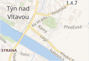 Matěje Kopeckého v obci Týn nad Vltavou - mapa ulice