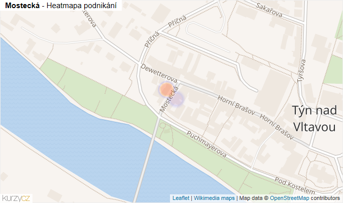 Mapa Mostecká - Firmy v ulici.
