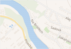 Na brodech v obci Týn nad Vltavou - mapa ulice