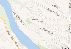 Na Výsluní v obci Týn nad Vltavou - mapa ulice